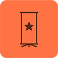 Pop up stand icon