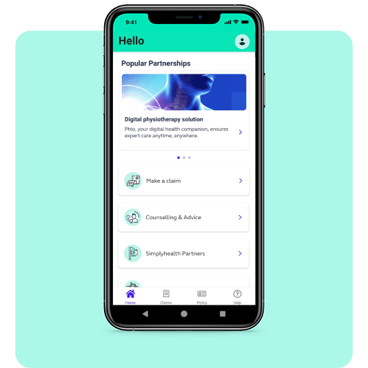 Preview of the SimplyPlan mobile app home screen