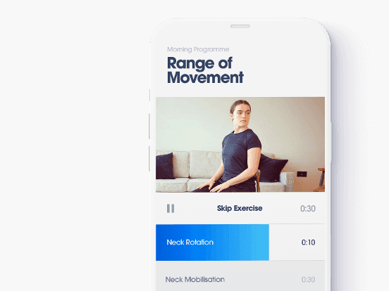 Preview of a digital physio exercise program on the Phio Engage App Feature 552x414px