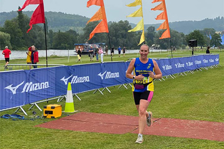Simplyhealth colleague taking part in running race