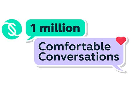 One million comfortable conversations logo