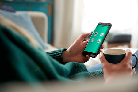 Speaking to a GP through the Simplyhealth app, without leaving the home