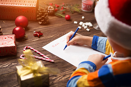 Writing a letter to Santa