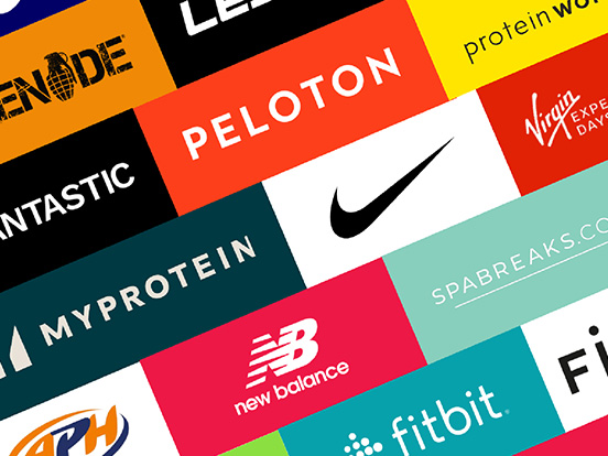 A selection of fitness brand logos