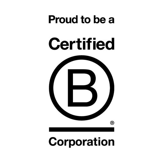 Proud to be a certified B Corporation logo