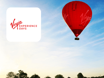 Virign Experience logo on image of hot air balloon in the sky